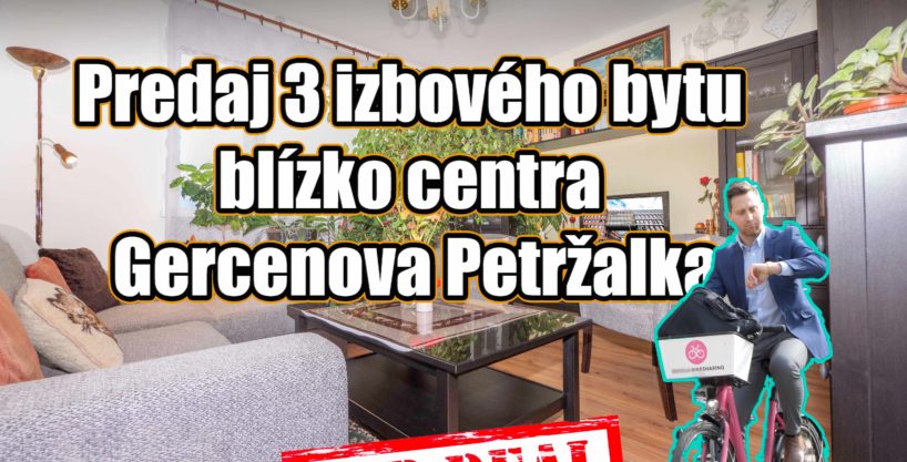 Predané! !Predáme prerobený 3 izbový byt blízko centra s nepriechodnými izbami na Gercenovej ulici v Petržalke
