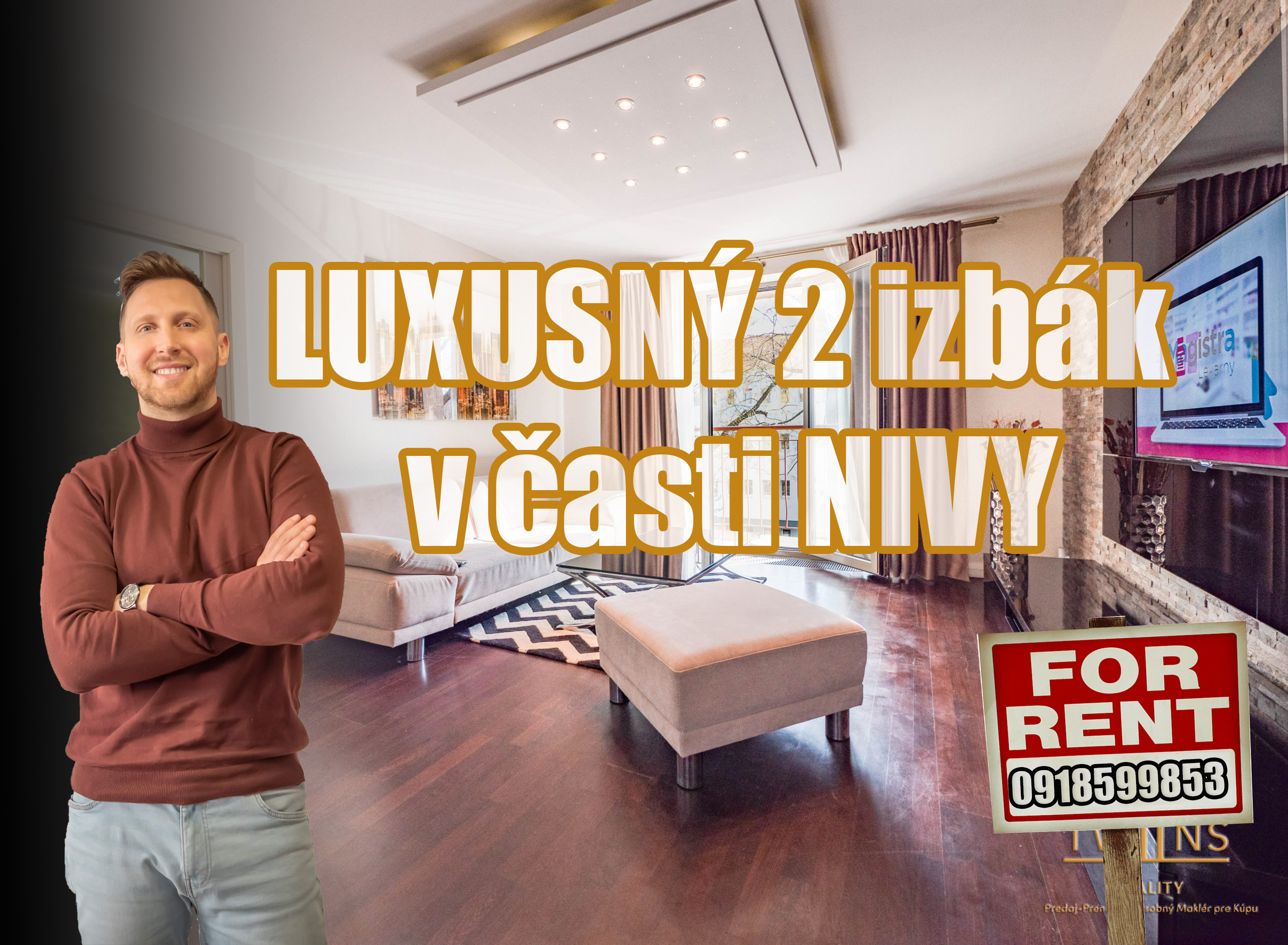 Prenajmeme Luxusný 2 izbový byt v blízkosti štvrti SKYPARK širšie centrum Bratislavy