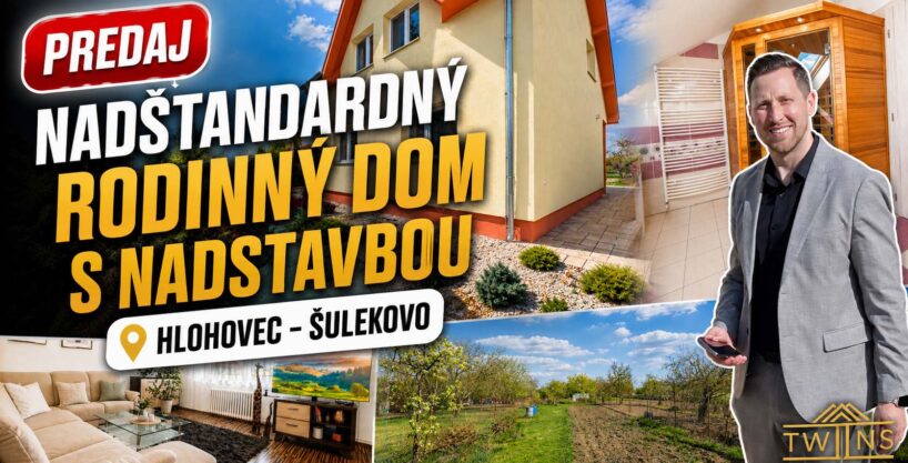 Dom, kde môže bývať celá rodina: 6 izieb, veľká záhrada, sauna a výborná dostupnosť do Trnavy