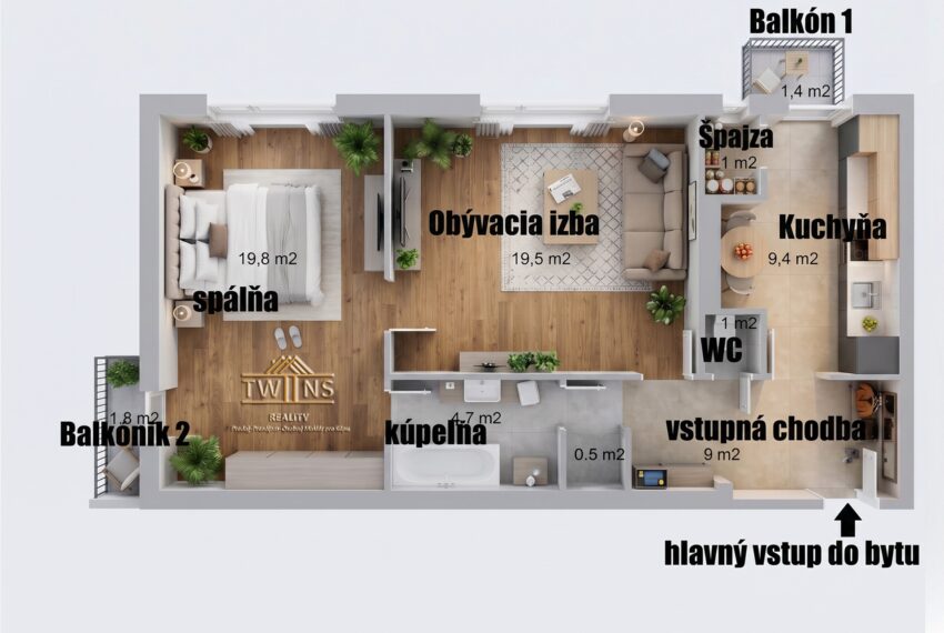živý pôdorys Justična